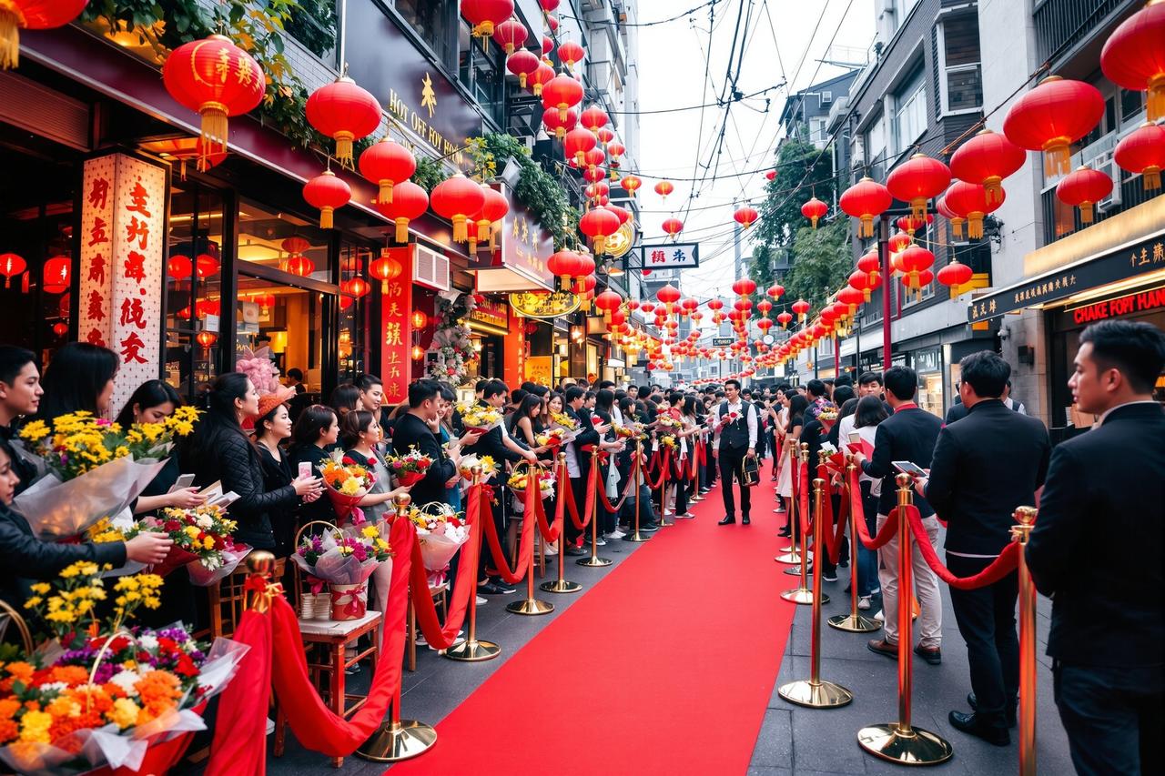 现场直击：某明星火锅店开业现场，粉丝凌晨三点开始排队 - 55吃瓜